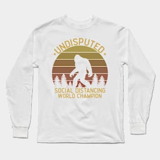 Undisputed Social Distancing World Champion Vintage Long Sleeve T-Shirt